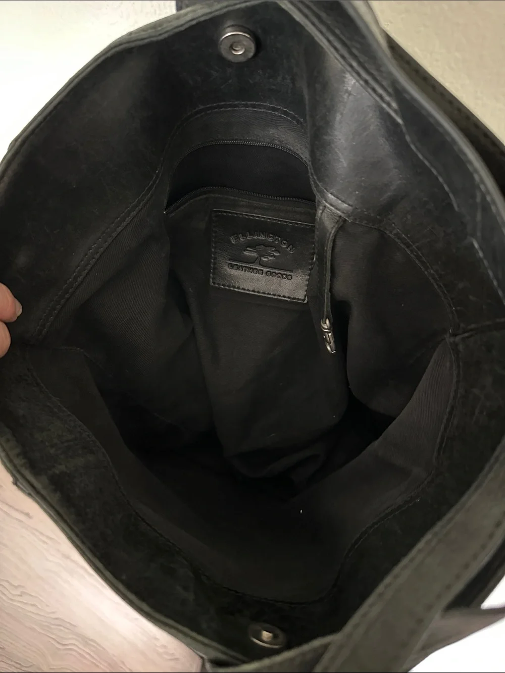 Black Leather Tote Bag/backpack- Classic Everyday Carry